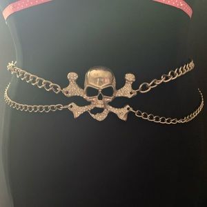 Rhinestone Skull Belt